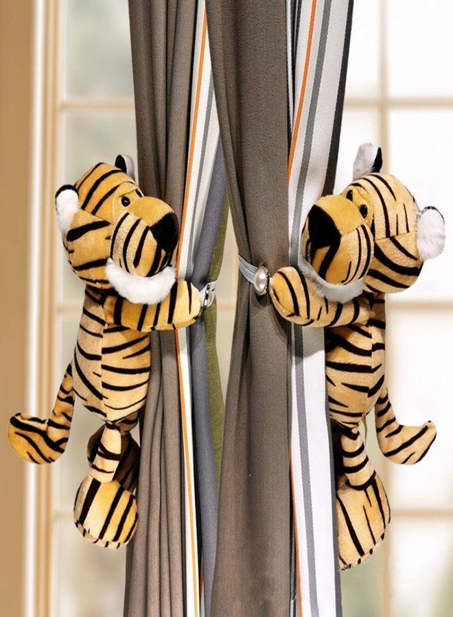 Cciphy 1 Pair Cute Curtain Tieback Animal Tieback Buckle Hook Fastener Cartoon Lion Window Curtain Hook Curtain Holdbacks for Living Room Bedroom Curtain Mosquito Net (Lion) - Image 2